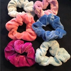Colorful Velvet Scrunchies Set NEW